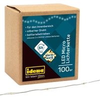 IDENA Lichterkette silber 10,2 m