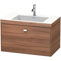 Duravit Brioso c-bonded mit Unterbau BR4601O1079, 80x48, Nussbaum Natur/Chrom,