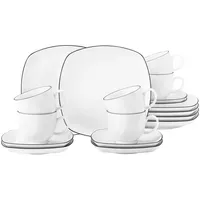 SELTMANN WEIDEN Lido Kaffeeservice eckig 18-tlg. black line