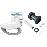 Schütte WC-Sitz Duroplast D-Form mit Absenkautomatik & Schnellverschluss