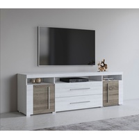 TRENDMANUFAKTUR TV-Lowboard 182 cm andersen pinie-sonoma trüffel/silber