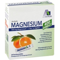 Avitale Magnesium 400 Direkt Orange Portionssticks 20 St.
