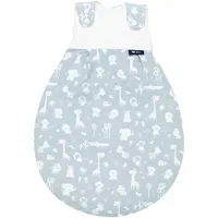Alvi Babyschlafsack Baby-Mäxchen Zootiere Puderblau 2.5 TOG 50/56