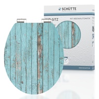 Schütte MDF HG WC-Sitz Blue Wood mit Absenkautomatik