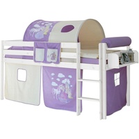 TICAA Hochbett Malte 90 x 200 cm inkl. Vorhang