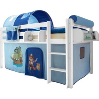 TICAA Hochbett Malte 90 x 200 cm inkl. Vorhang
