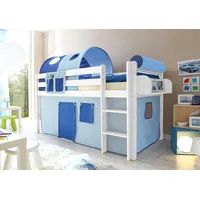 TICAA Hochbett Malte 90 x 200 cm inkl. Textil-Set