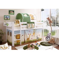 TICAA Hochbett Malte 90 x 200 cm inkl. Textil-Set