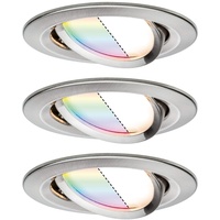 Paulmann SmartHome Zigbee LED Einbauleuchte Nova Plus Eisen gebürstet,