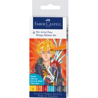 Faber-Castell PITT artist Pen Brush Set Manga Shonen sortiert,