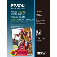 Epson Value Glossy Fotopapier glänzend weiß, 10x15cm, 183g/m2, 50
