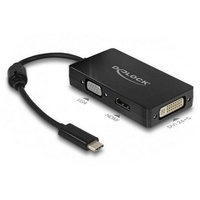 DeLock USB-C VGA-HDMI-DVI-Multiport-Adapter (63925)