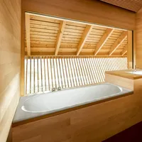 Bette Comodo Rechteck-Badewanne Einbau, mit seitlichem Überlauf vorne L: