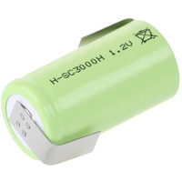 Mexcel -SC3000H Spezial-Akku Sub-C hochtemperaturfähig, Z-Lötfahne, Flat-Top NiMH 1.2