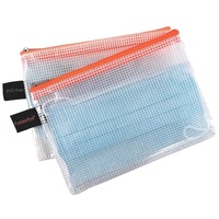 FolderSys Reißverschlussbeutel A6 transparent/orange 0,15 mm