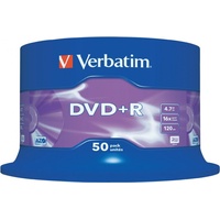 Verbatim DVD+R 4.7GB 16x 50er Spindel (43550)