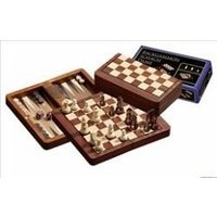Philos Reise Schach Backgammon Dame Set