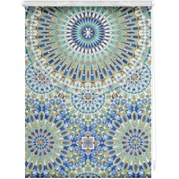 Lichtblick Seitenzugrollo Klemmfix 80 x 150 cm blau/grün