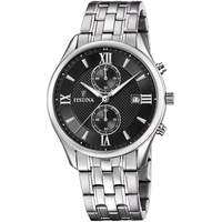 Festina Herren Chronograph Quarz Uhr mit Edelstahl Armband F6854/8