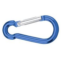 Dörner + Helmer 4815804 Karabinerhaken Aluminium blau eloxiert 80