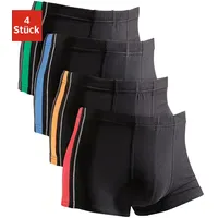 Authentic Underwear Boxershorts unifarben schwarz 4er Pack Gr. 4