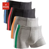Authentic Underwear Boxershorts unifarben grau/schwarz 4er Pack 4
