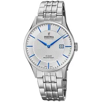 Festina Swiss Made Capsule Herrenuhr - Silber Edelstahl Case