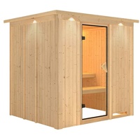 Karibu Sauna Daria - 230 Volt ohne Ofen-Inkl. Dachkranz
