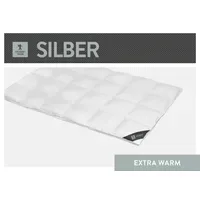 SPESSARTTRAUM Daunendecke Silber extra warm, Größe 200x220 cm
