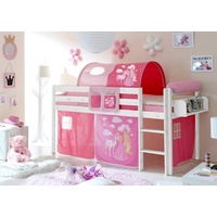 TICAA Hochbett Malte 90 x 200 cm inkl. Textil-Set