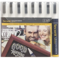 Securit - 8er-Set Kreidemarker - Für nicht-poröse Oberflächen (Schwarze