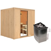 Karibu Sauna Sodin mit Fronteinstieg 68 mm - 9