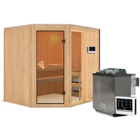 Karibu Fiona 2 inkl. 9 kW Bio-Kombiofen + ext.