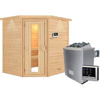 Karibu Sauna Mia inkl. 9 kW Ofen inkl. Steuergerät