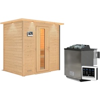 Karibu Sauna Sonja - 38 mm -Inkl. Dachkranz- Energiesparende