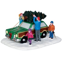Lemax Jukebox Abzweigzubehör: Weihnachtsbaumtransport, Harz