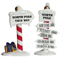 Lemax Hinweise für Die Nordpol - North Pole Signs