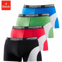 Authentic Underwear Boxer in schwarz, rot, grün, blau), |