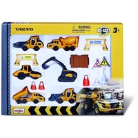 MAISTO 12376 - Volvo Baufahrzeuge 6er-Set (8cm)