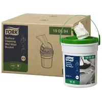 TORK feuchte Reinigungstücher im Spendereimer Premium W15 1-lagig weiß,