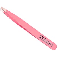 Witte Pinzette schräg INOX rosa