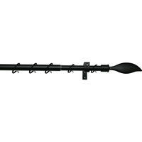 GARDINIA Stilgarnitur Flame schwarz, 130 - 240 cm