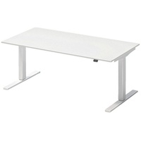BISLEY Schreibtisch Varia elektrisch höhenverstellbar BxHxT 1800x650-1250x800mm weiß/verkehrsweiß