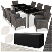 Tectake Monaco Set 9-tlg. grau