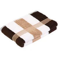 Gözze New York Duschtuch 70 x 140 cm marone/weiß/mocca