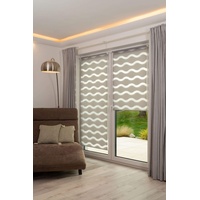 K-HOME Klemmfix Doppelrollo Welle 110 x 150 cm grau