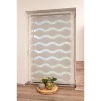 K-HOME Klemmfix Doppelrollo Welle 105 x 150 cm grau