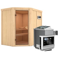 Karibu Sauna Carin 9kWOfen inkl.Steuergerät ohne Dachkranz