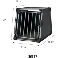 Trixie Transportbox Aluminium M-L 61x86x65cm graphit