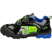 LICO Truck V Blinky Jungen Sneaker, Schwarz/ Blau/ Lemon,